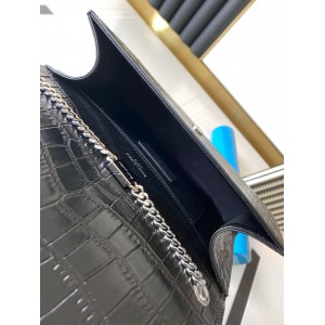 Ysl kate 24cm croc effect silver Bags