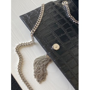 Ysl kate 24cm croc effect silver Bags