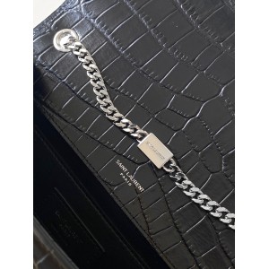 Ysl kate 24cm croc effect silver Bags