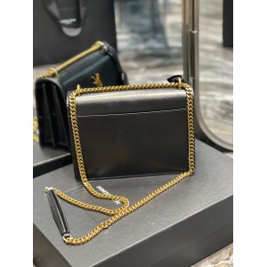 Ysl sunset LARGE SIZE 25.5X17X8CM black gold tone Bags