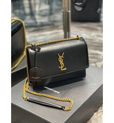 Ysl sunset LARGE SIZE 25.5X17X8CM black gold tone