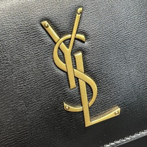 Ysl sunset LARGE SIZE 25.5X17X8CM black gold tone Bags