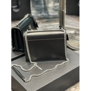 Ysl sunset 22x16x8cm black silver tone Bags