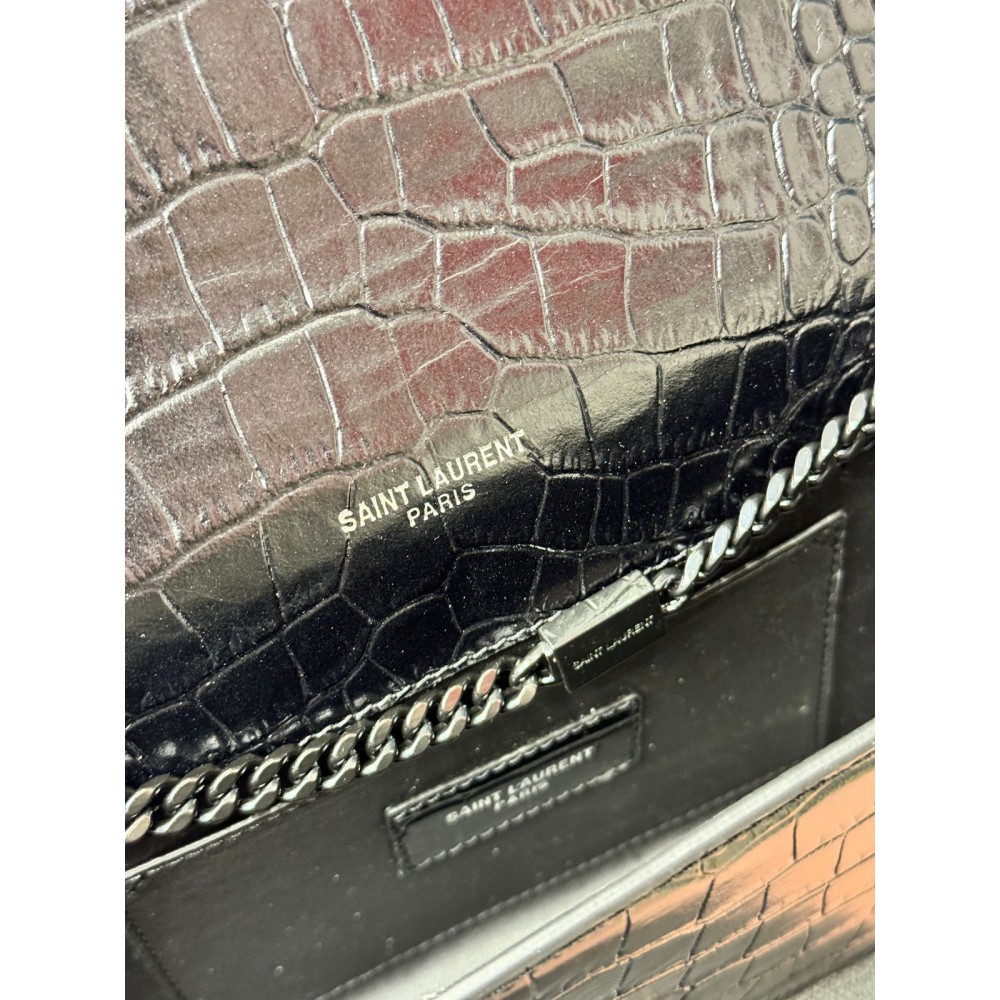 Ysl kate 24cm croc effect black Bags