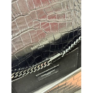 Ysl kate 24cm croc effect black Bags
