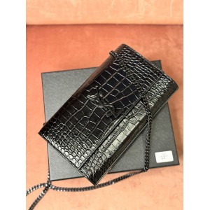 Ysl kate 24cm croc effect black Bags