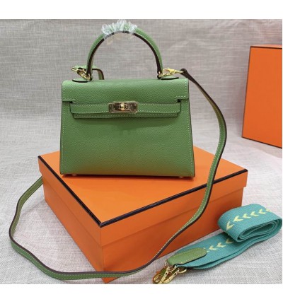 Hermes kelly bag 22cm mint green