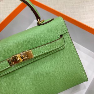 Hermes kelly bag 22cm mint green Bags