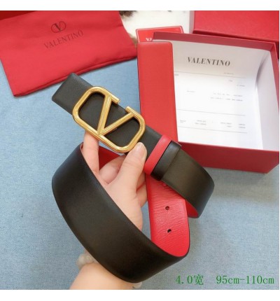 Valentino belt 4 cm black - red double side