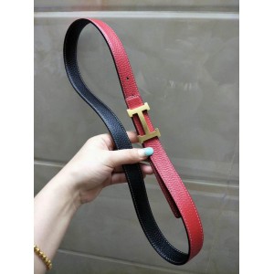 Hermes belt 24mm(2.4cm) red-black double side Accesories