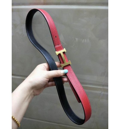 Hermes belt 24mm(2.4cm) red-black double side