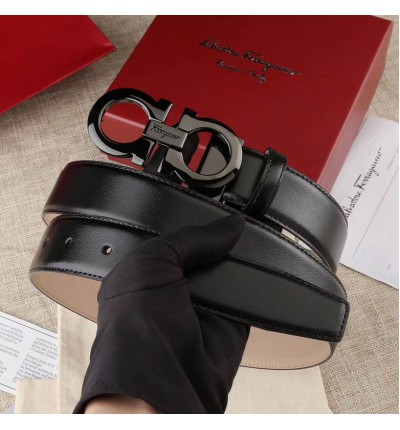 Salvatore ferragamo belt 3.8cm black