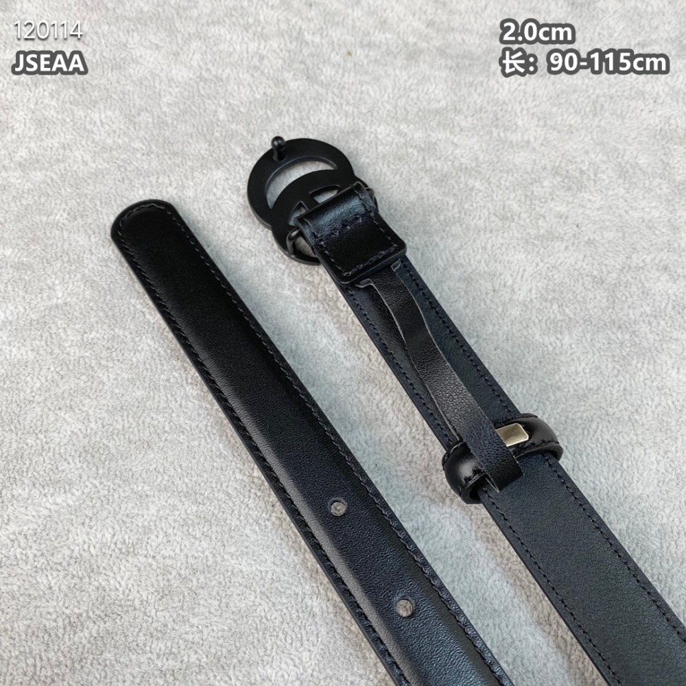 Gucci belt 2.0cm total black Accesories