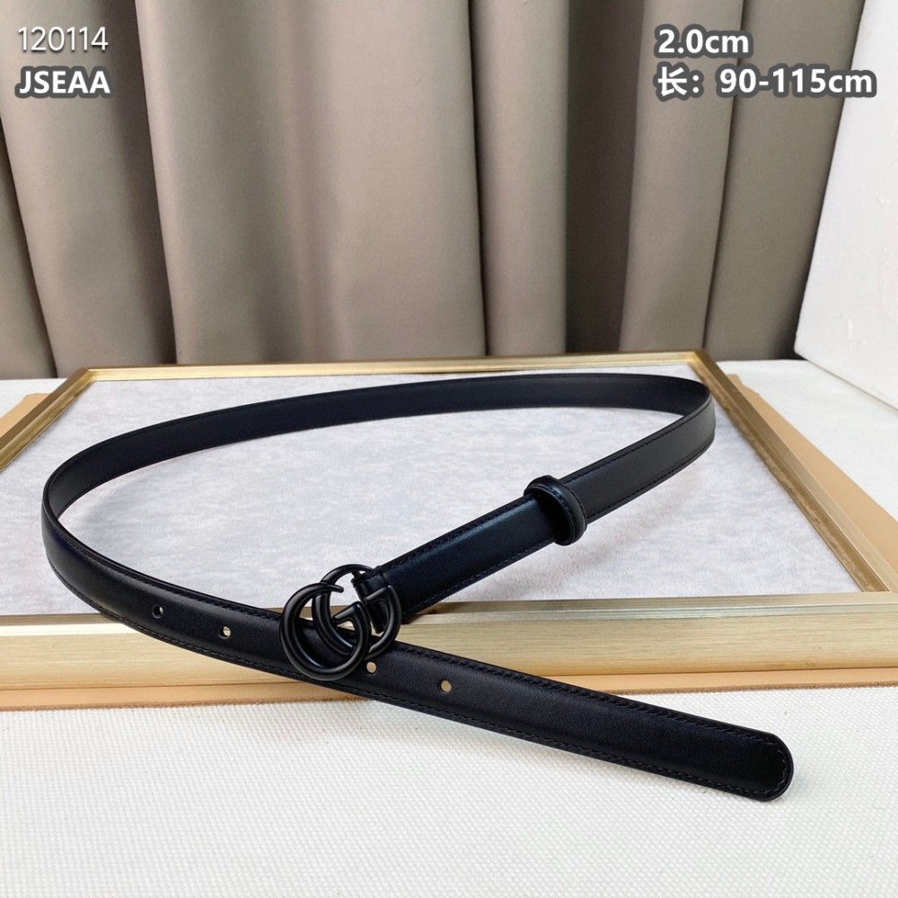 Gucci belt 2.0cm total black Accesories