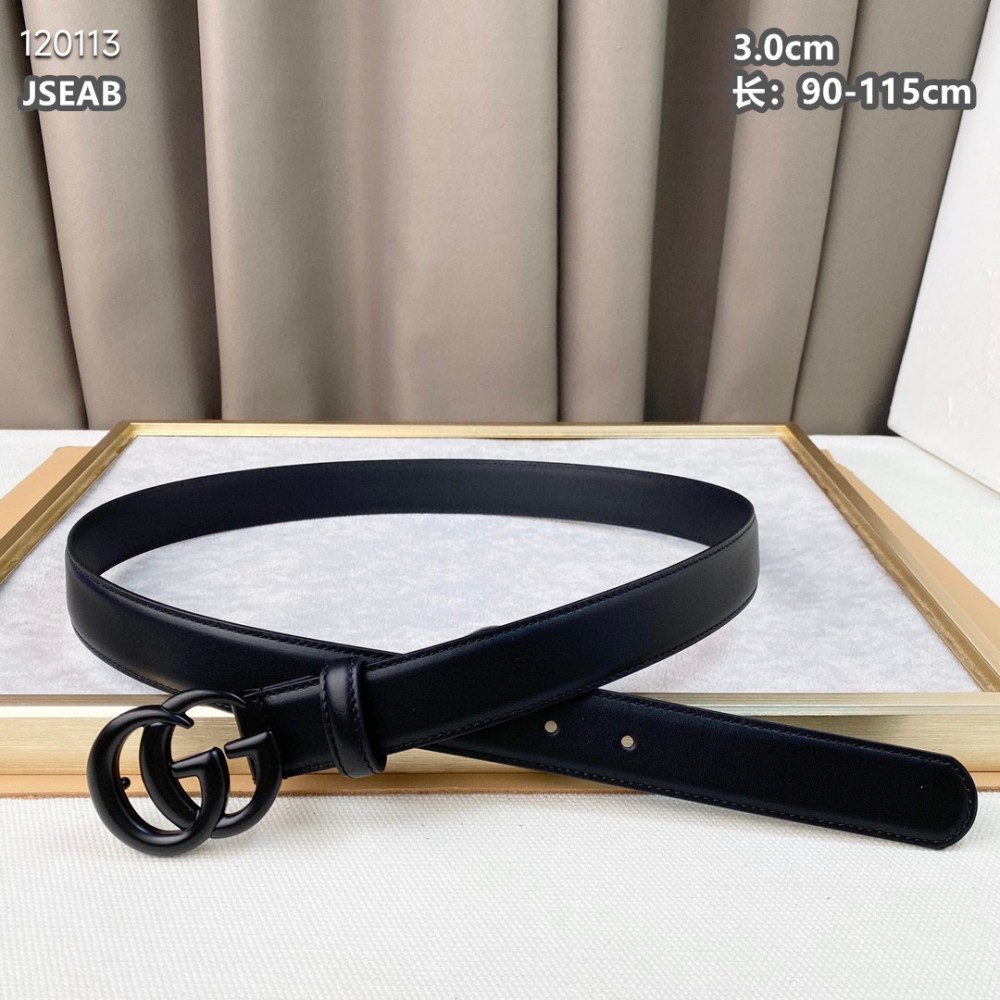 Gucci belt 3.0cm total black Accesories
