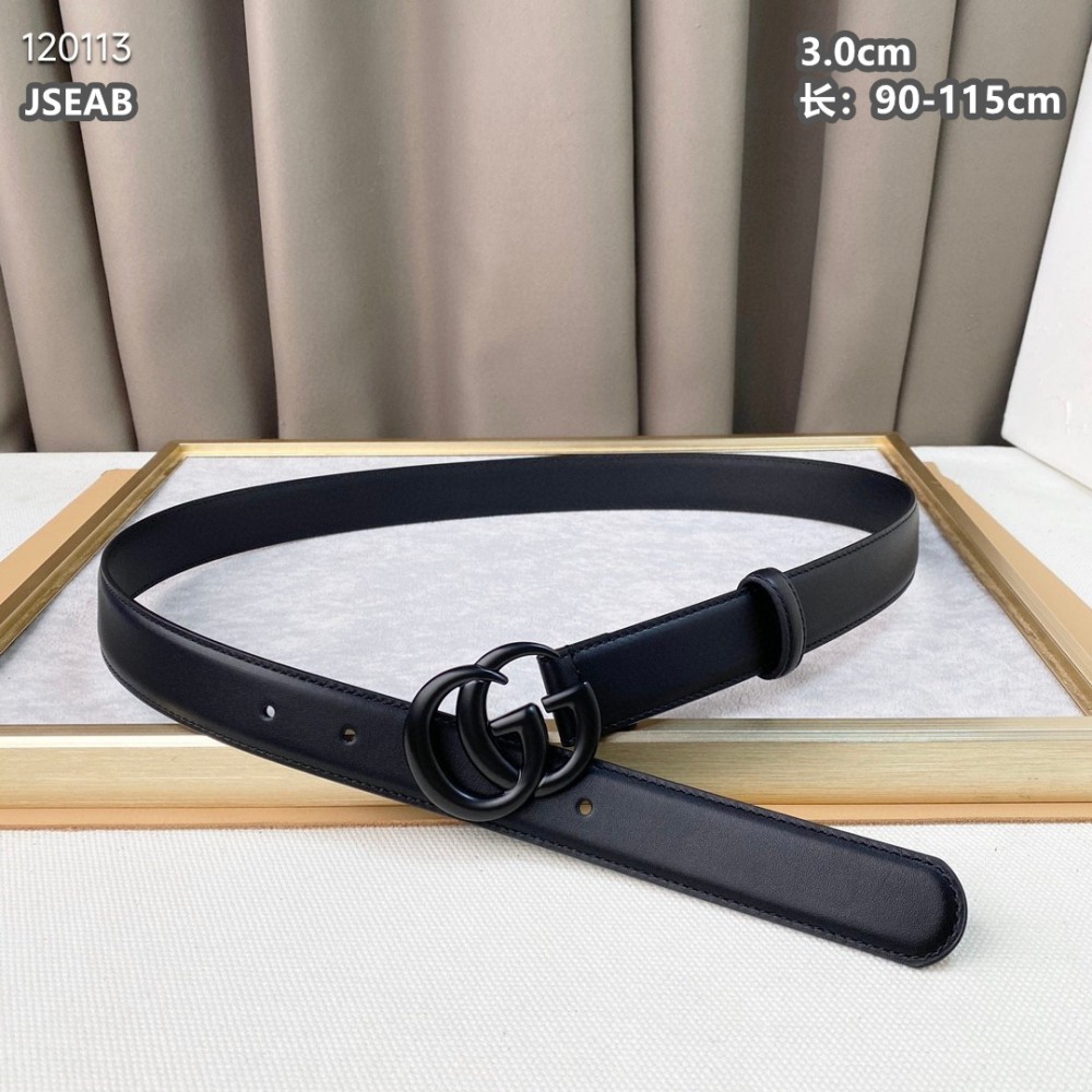Gucci belt 3.0cm total black Accesories