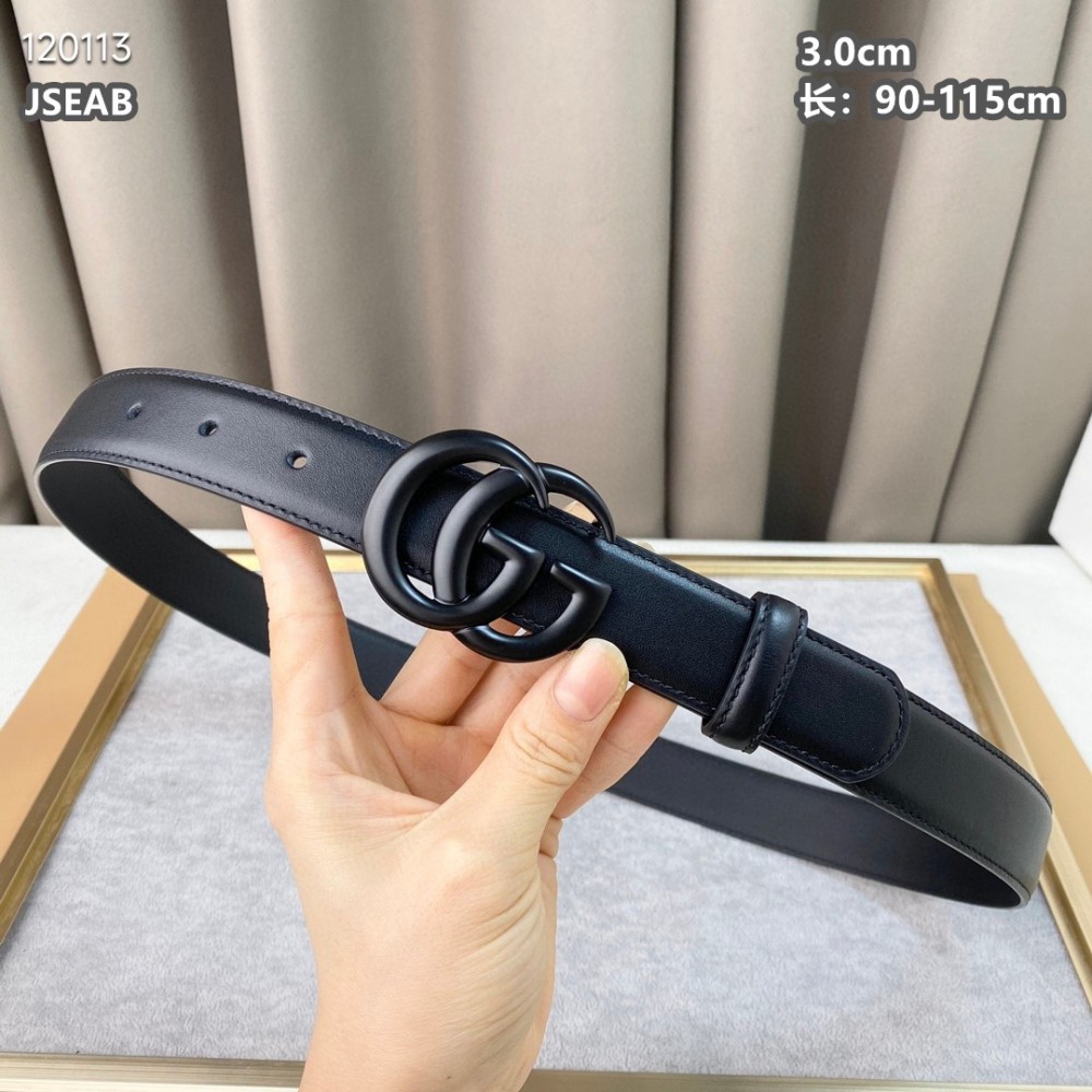 Gucci belt 3.0cm total black Accesories