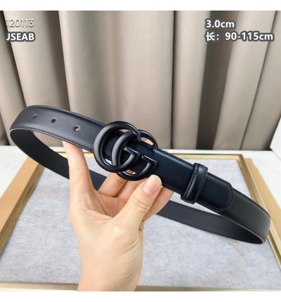 Gucci belt 3.0cm total black