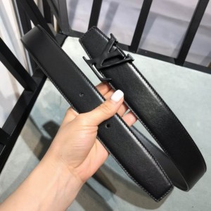 Lv belt 3.8cm total black Accesories