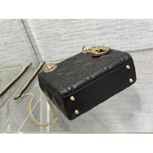 Dior lady black cannage leather 17CM Bags