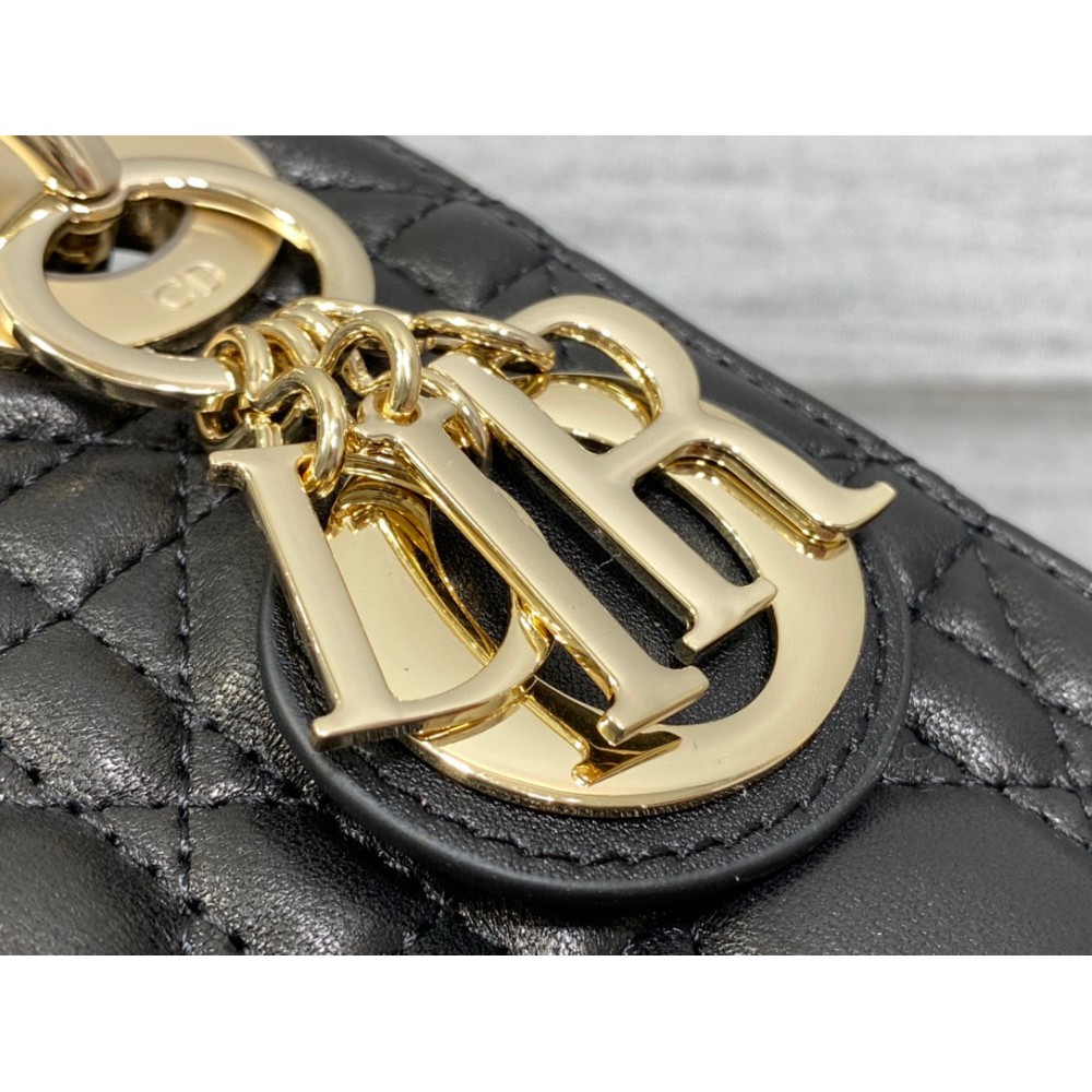 Dior lady black cannage leather 17CM Bags