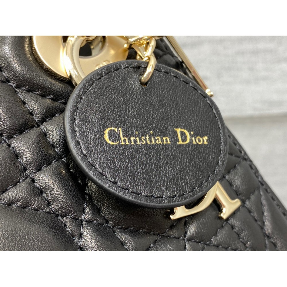Dior lady black cannage leather 17CM Bags