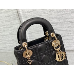 Dior lady black cannage leather 17CM Bags