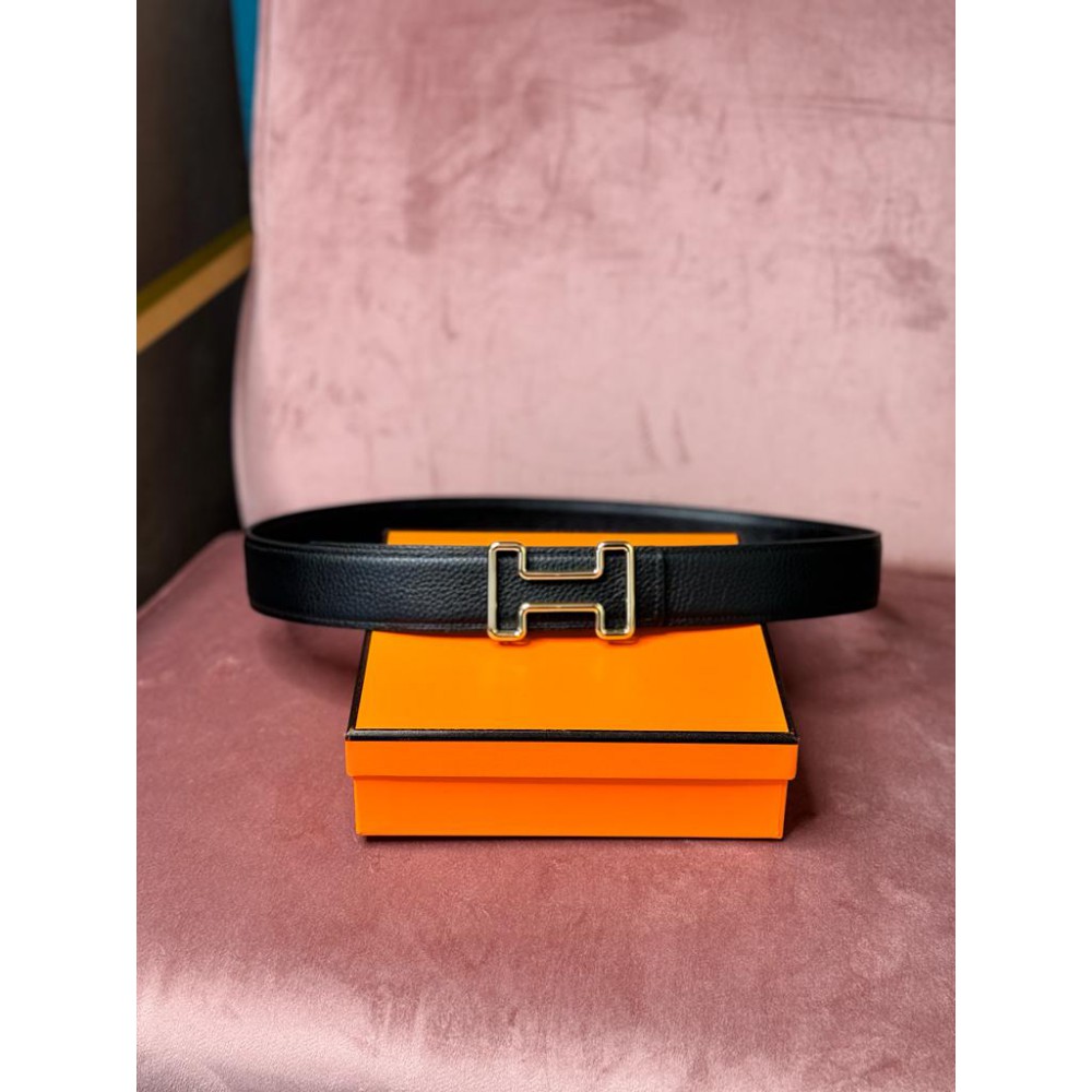 Hermes belt 3.8 cm black gold new Accesories