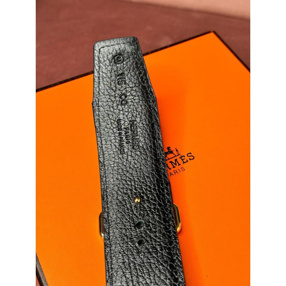 Hermes belt 3.8 cm black gold new Accesories