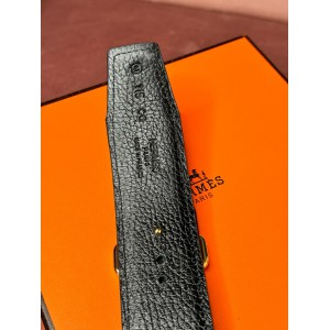 Hermes belt 3.8 cm black gold new Accesories