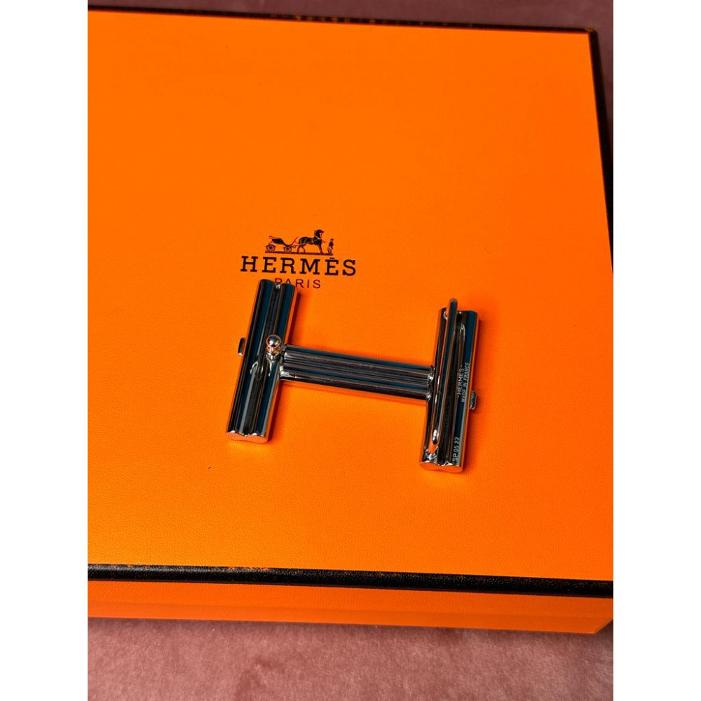Hermes belt 3.8 cm black silver new Accesories