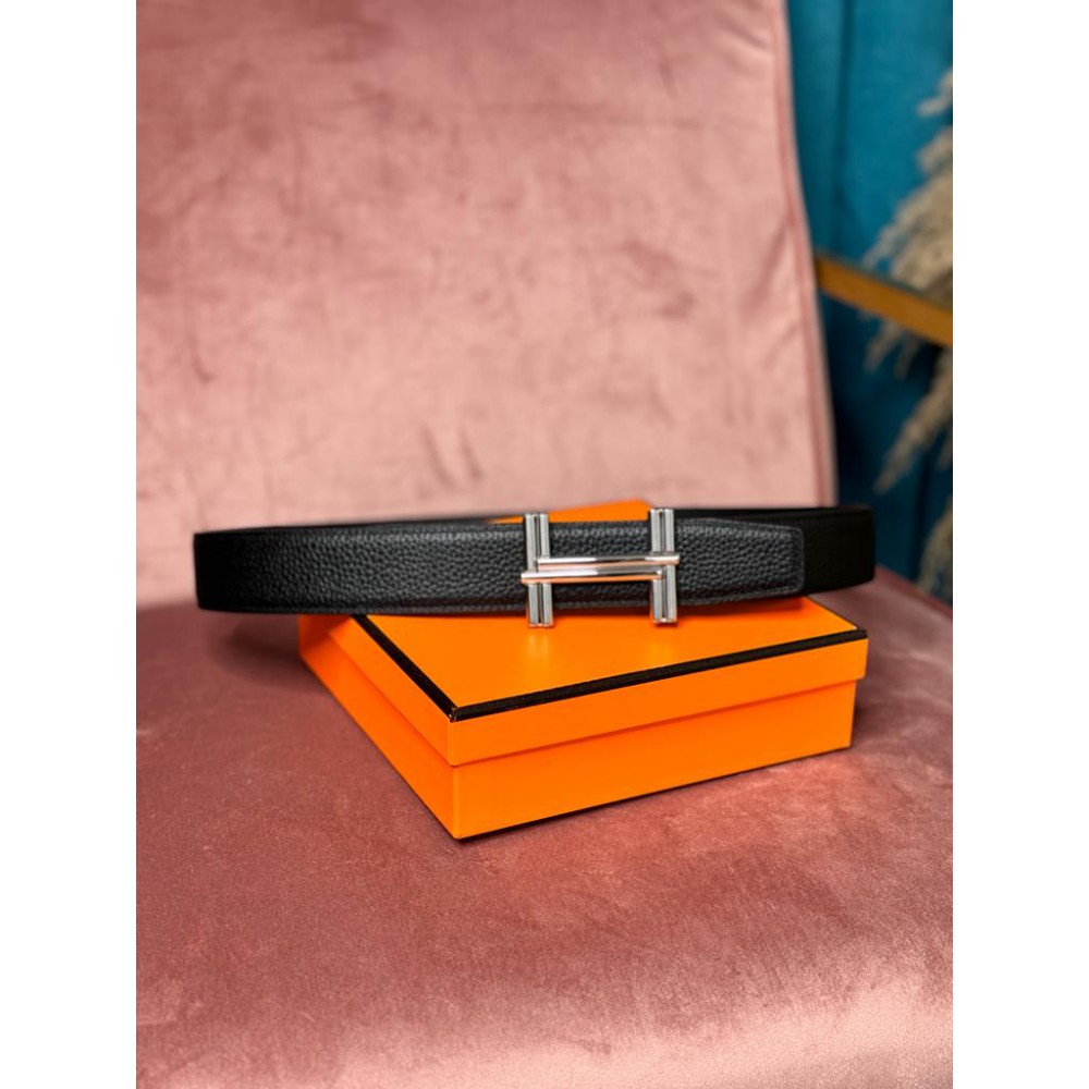 Hermes belt 3.8 cm black silver new Accesories