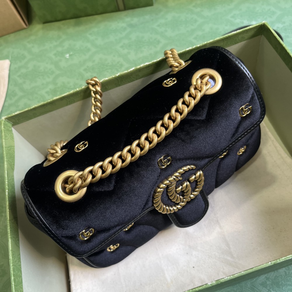 Gucci marmont 22x13x6cm velvet 2024 Bags