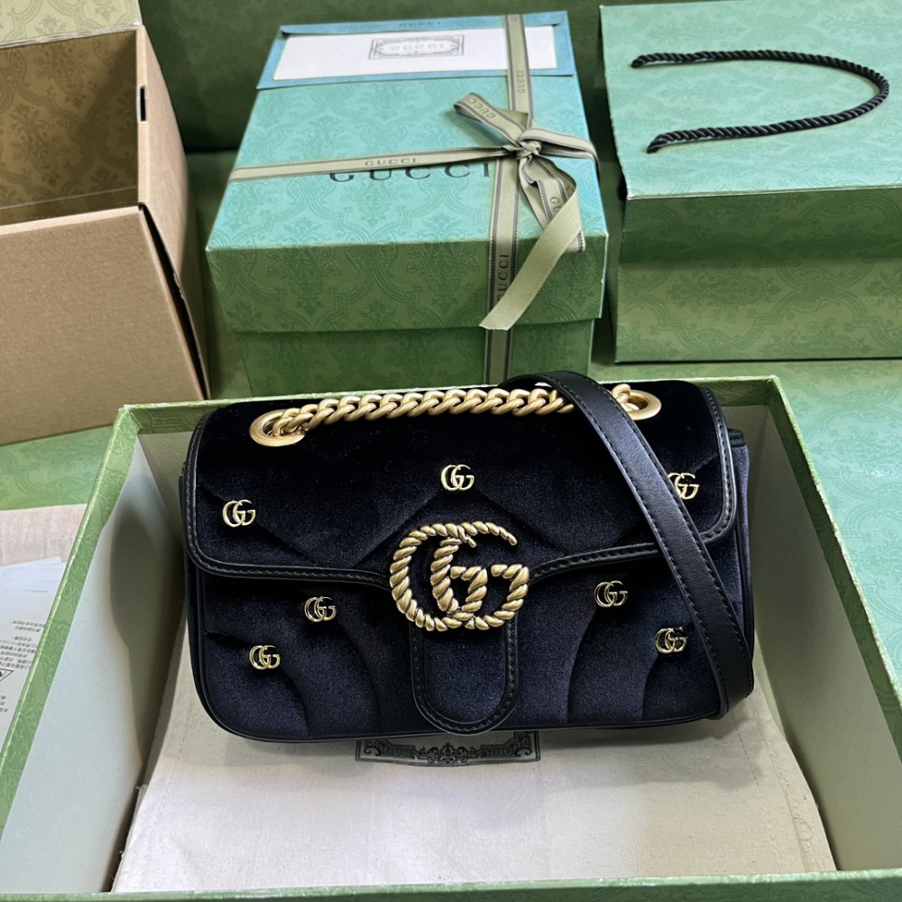 Gucci marmont 22x13x6cm velvet 2024 Bags