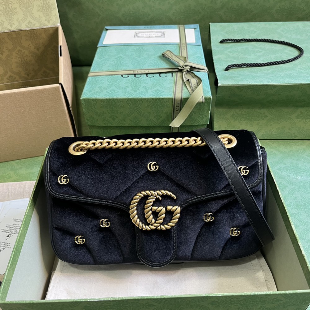 Gucci marmont 26x15x7cm velvet 2024 Bags