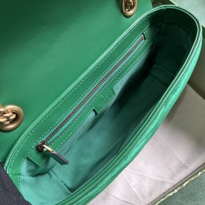 Gucci marmont 26x15x7cm velvet 2024 green Bags
