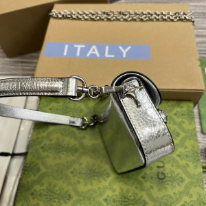 Gucci horsebit 8-12.5X19.5X3-6cm silver Bags