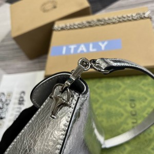 Gucci horsebit 8-12.5X19.5X3-6cm silver Bags
