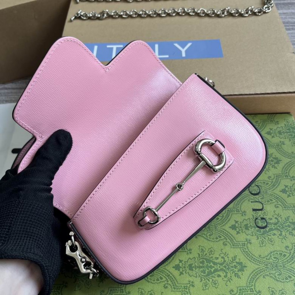 Gucci horsebit 8-12.5X19.5X3-6cm pink Bags