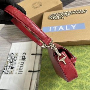 Gucci horsebit 8-12.5X19.5X3-6cm red Bags