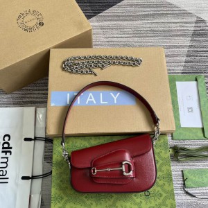 Gucci horsebit 8-12.5X19.5X3-6cm red Bags