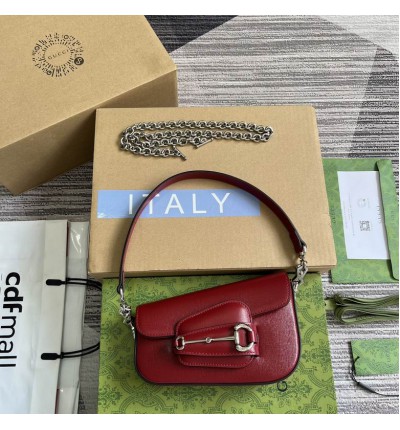 Gucci horsebit 8-12.5X19.5X3-6cm red