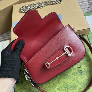 Gucci horsebit 8-12.5X19.5X3-6cm red Bags