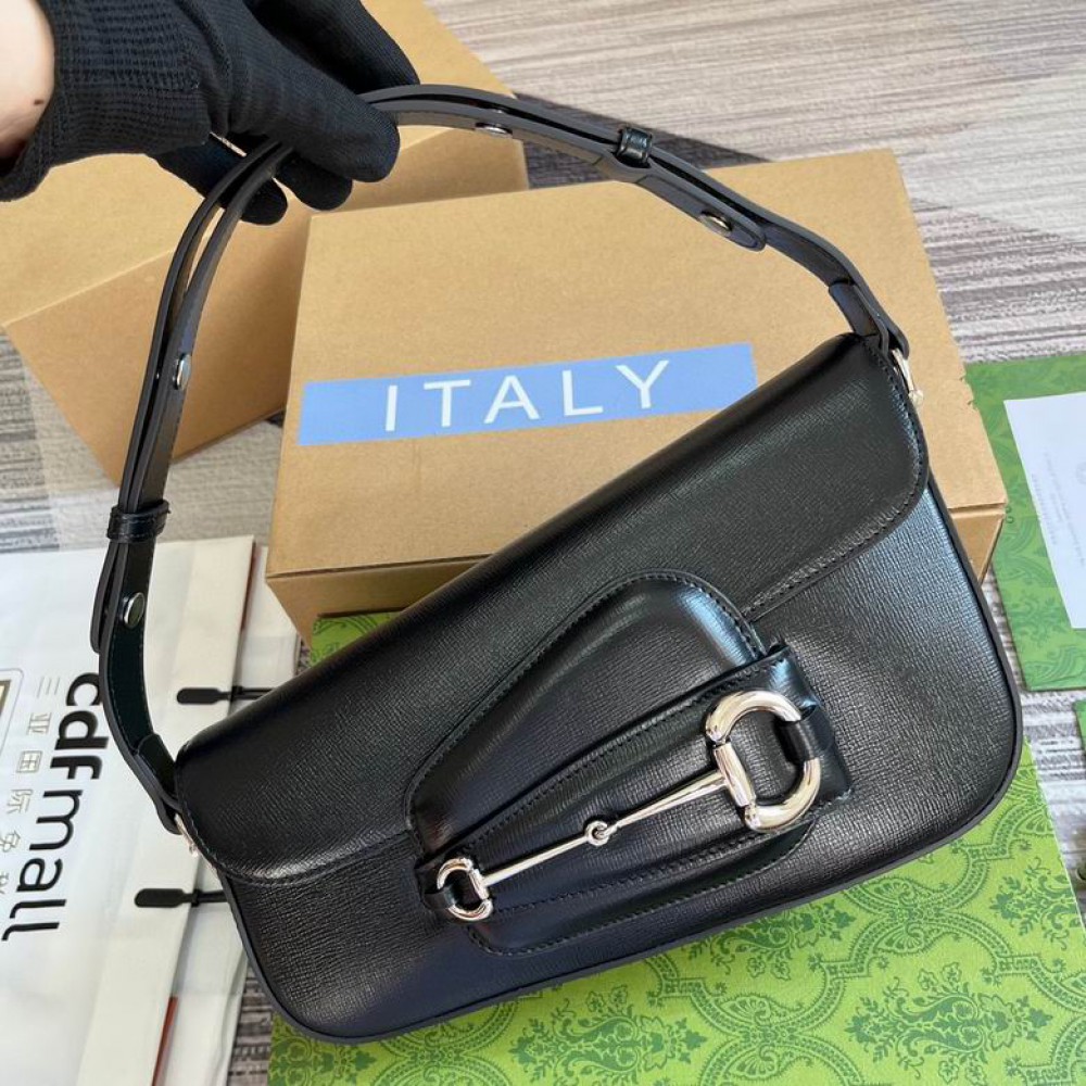 Gucci horsebit 26.5X10.5-17X4-8cm black Bags