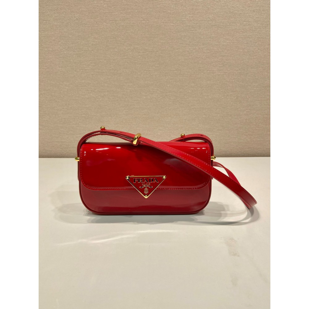 Prada leather shoulder bag 20.5x10.5x4cm 1BD339 red Bags