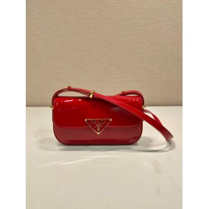 Prada leather shoulder bag 20.5x10.5x4cm 1BD339 red Bags