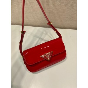 Prada leather shoulder bag 20.5x10.5x4cm 1BD339 red Bags