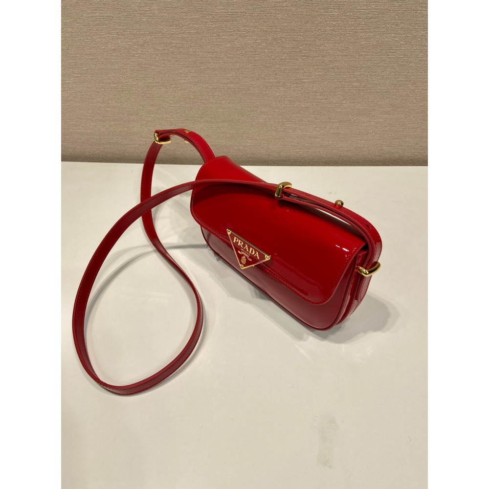 Prada leather shoulder bag 20.5x10.5x4cm 1BD339 red Bags