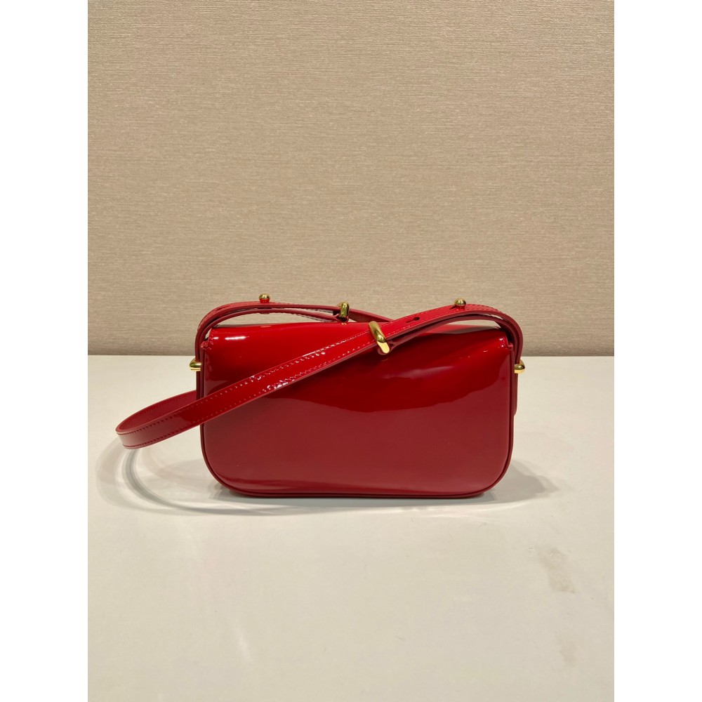 Prada leather shoulder bag 20.5x10.5x4cm 1BD339 red Bags