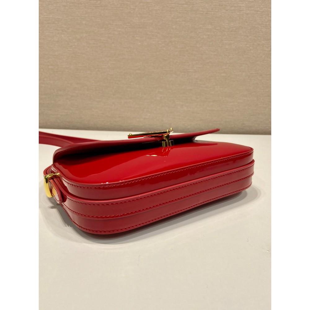 Prada leather shoulder bag 20.5x10.5x4cm 1BD339 red Bags